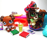 Littlest Pet Shop Cocker Spaniel #156 and boxer puppy #657 with unique accessories My Cute Cheap Store