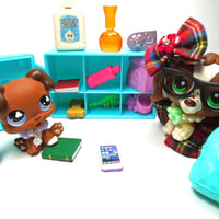 Littlest Pet Shop Cocker Spaniel #156 and boxer puppy #657 with unique accessories My Cute Cheap Store