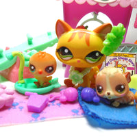 Littlest Pet Shop walking cat #1137 and Cutest Babies with accessories My Cute Cheap Store