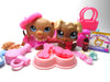 Littlest Pet Shop Dachshund #1211 and baby boxer #1032 with cute accessories My Cute Cheap Store