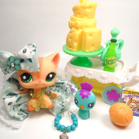 Littlest Pet Shop short hair cat #1764 with cute accessories - My Cute Cheap Store