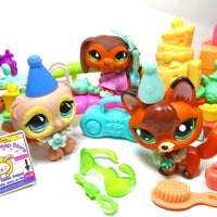 Littlest Pet Shop Dachshund #675 "Savvy" Owl #674 and G7 Fox with cute accessories My Cute Cheap Store