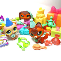 Littlest Pet Shop Dachshund #675 "Savvy" Owl #674 and G7 Fox with cute accessories My Cute Cheap Store