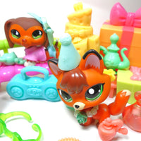 Littlest Pet Shop Dachshund #675 "Savvy" Owl #674 and G7 Fox with cute accessories My Cute Cheap Store