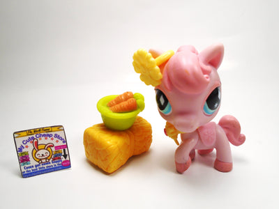 Littlest Pet Shop Pink Horse #592 with accessories
