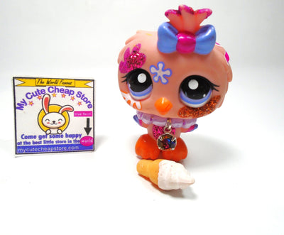 Littlest Pet Shop glitter Owl #2345 with accessory My Cute Cheap Store