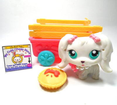 Littlest Pet Shop Maltese dog #65 with accessories My Cute Cheap Store