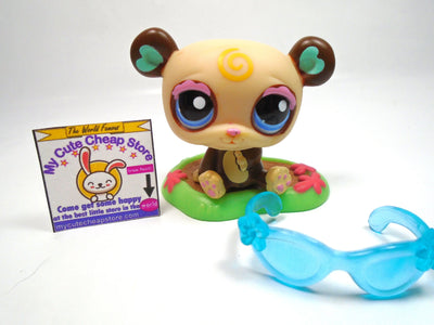 Littlest Pet Shop Panda Bear #1495 Pandalyn Blosson with accessories My Cute Cheap Store