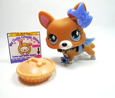 Littlest Pet Shop Corgi dog #724 with cute accessories My Cute Cheap Store