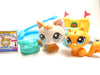 Littlest Pet Shop Kitten #134 with cute accessories and a Friend