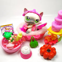 Littlest Pet Shop short hair cat #125 and fairy #2797 with cute accessories My Cute Cheap Store