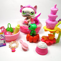 Littlest Pet Shop short hair cat #125 and fairy #2797 with cute accessories My Cute Cheap Store