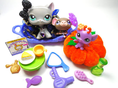 Littlest Pet Shop short hair cat #126, mouse #1808 and fairy with cute accessories My Cute Cheap Store
