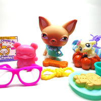 Littlest Pet Shop Chihuahua dog #1 with cute accessories My Cute Cheap Store