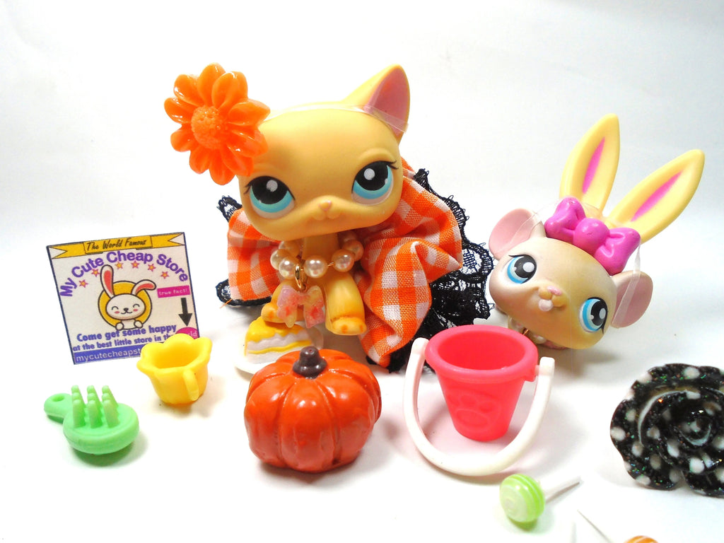 Littlest Pet Shop short hair cat #339 "Brooke" with cute accessories My Cute Cheap Store