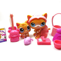 Littlest Pet Shop short hair cat #71 and kitten #47 with cute accessories My Cute Cheap Store