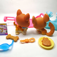 Littlest Pet Shop Husky #341 and Chinchilla #340 with accessories My Cute Cheap Store