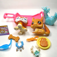 Littlest Pet Shop Husky #341 and Chinchilla #340 with accessories My Cute Cheap Store