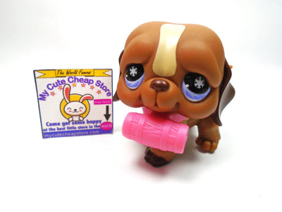 Littlest Pet Shop Saint Bernard dog #688 with a collar My Cute Cheap Store