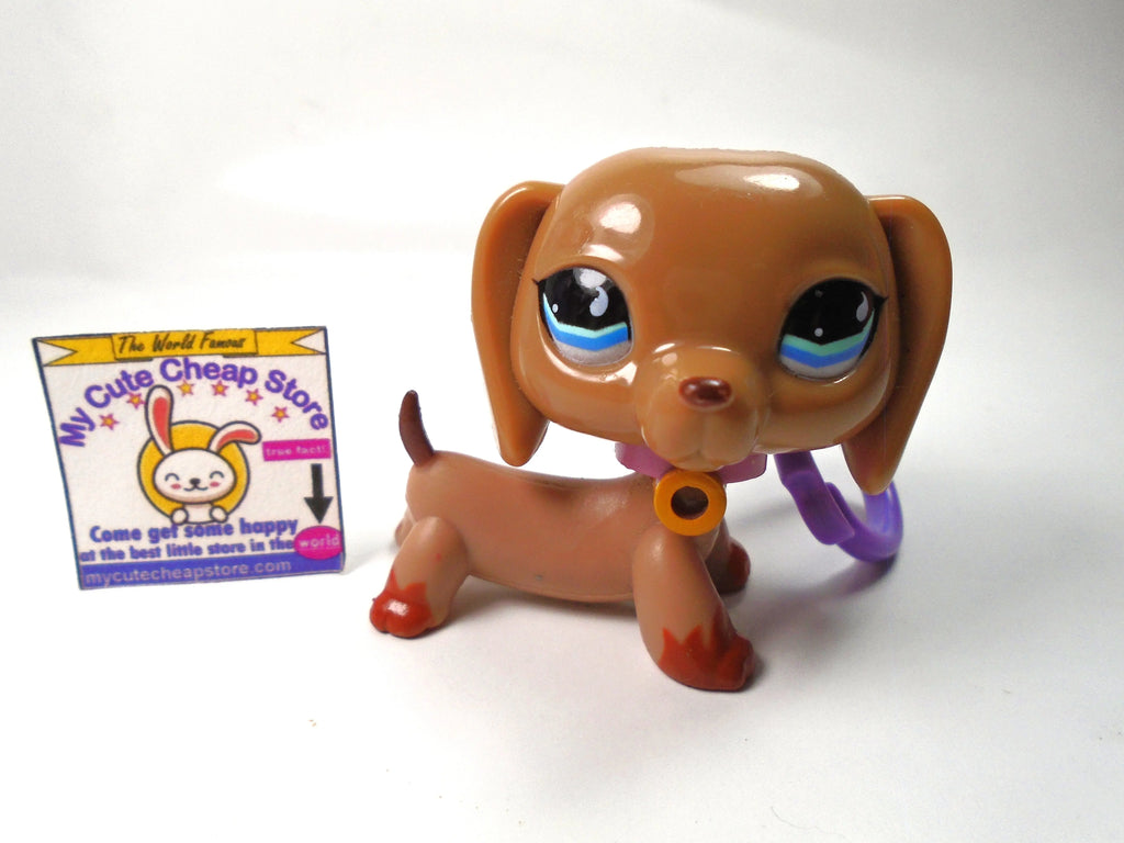 Littlest Pet Shop Dachshund #518 key chain From Light-Up Clip-On set My Cute Cheap Store