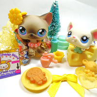 Littlest Pet Shop Siamese cat #5 with a white mouse and cute accessories My Cute Cheap Store