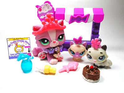 Littlest Pet Shop Persian cat # 3128 with cute accessories My Cute Cheap Store