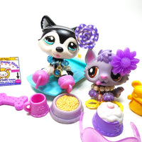 Littlest Pet Shop Husky dog #2246 and baby #1752 with accessories My Cute Cheap Store
