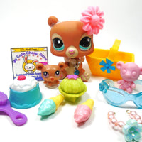 Littlest Pet Shop Moscow Bear #2109 with cute accessories My Cute Cheap Store