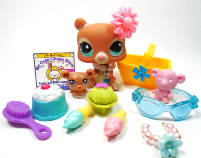 Littlest Pet Shop Moscow Bear #2109 with cute accessories My Cute Cheap Store