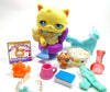 Littlest Pet Shop Rare Yellow Persian cat #527 with cute accessories My Cute Cheap Store