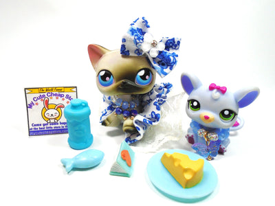 Littlest Pet Shop short hair cat # 5 with a cute mouse and accessories My Cute Cheap Store