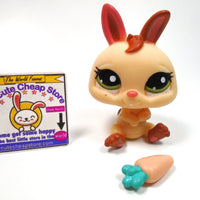 Littlest Pet Shop Dwarf Bunny #1596 with a carrot My Cute Cheap Store