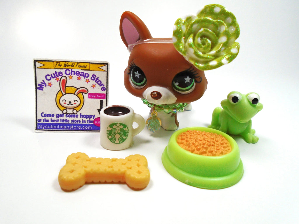 Littlest Pet Shop Corgi dog #897 with accessories My Cute Cheap Store