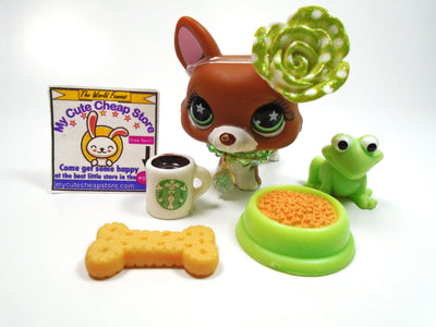 Littlest Pet Shop Corgi dog #897 with accessories My Cute Cheap Store