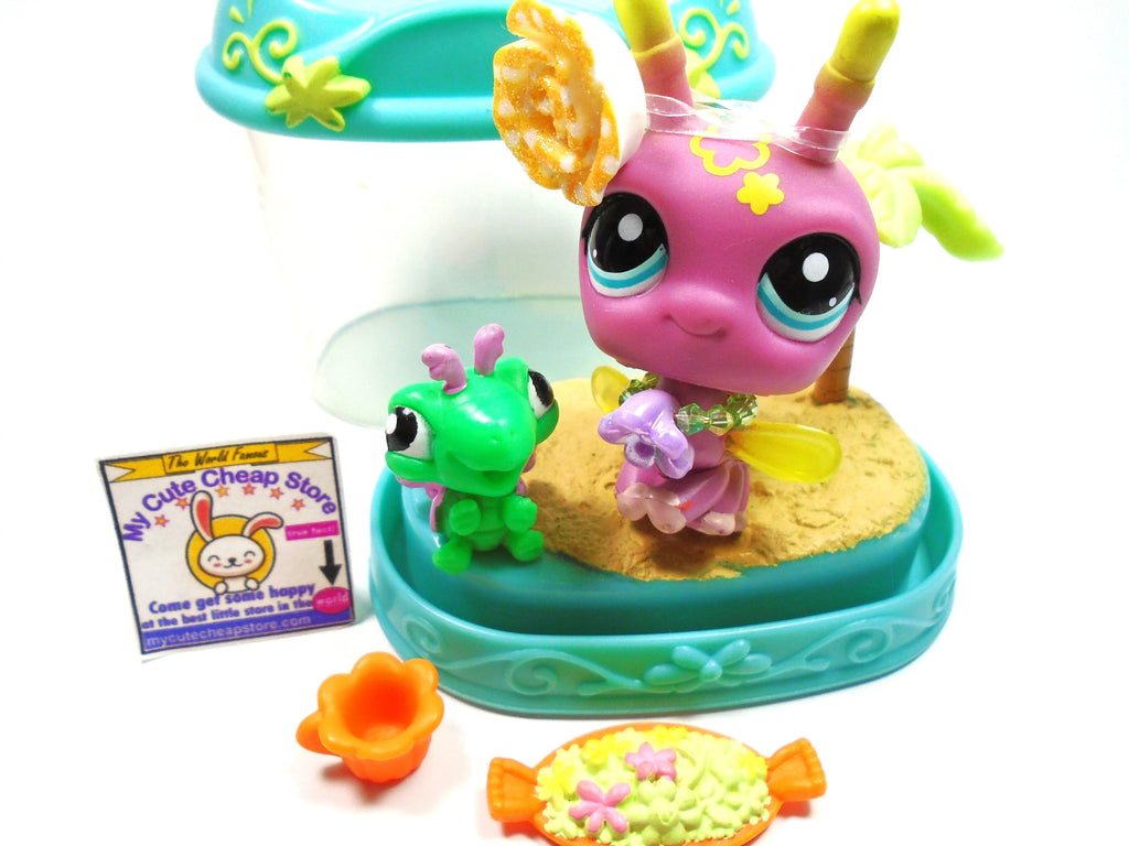 Littlest Pet Shop Special Edition Firefly #1933 with Turtle fairy #2797 My Cute Cheap Store