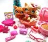 Littlest Pet Shop short hair cat #886 and kitten # 1371 with cute and unique accessories My Cute Cheap Store