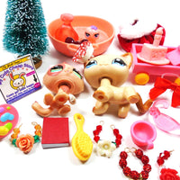 Littlest Pet Shop short hair cat #1024 and a kitten #1818 with cute accessories My Cute Cheap Store