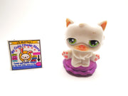 Littlest Pet Shop White Persian cat Pencil toper #15 - My Cute Cheap Store