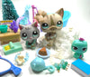 Littlest Pet Shop Rare Short Hair Cat #1206 and kitten #1301 with cute accessories My Cute Cheap Store