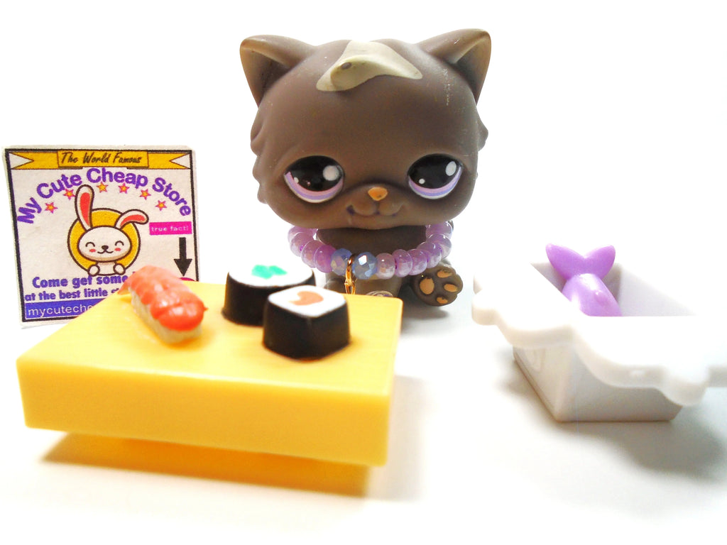 Littlest Pet Shop Persian cat #973 with accessories My Cute Cheap Store
