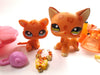 Littlest Pet Shop short hair cat #1120 and kitten #1371 with cute and unique accessories