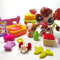 Littlest Pet Shop Mommy and baby cow #2505 #2606 with accessories My Cute Cheap Store