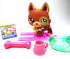Littlest Pet Shop German Shepard Dog #132 with cute accessories My Cute Cheap Store
