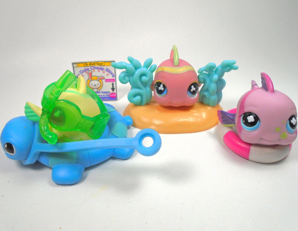Littlest Pet Shop Lot of Fish #519 #659 #755 with accessories Authenti– My Cute Cheap Store