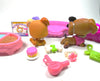Littlest Pet Shop Dachshund #139 and boxer puppy #760 with accessories Authentic My Cute Cheap Store