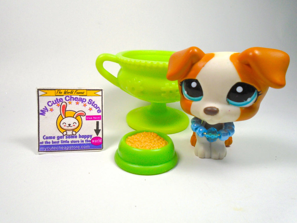 Littlest Pet Shop Jack Russel #1093 with accessories Authentic