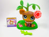 Littlest Pet Shop Brown Panda Bear Fuzzy Ears #2468 with accessories authentic