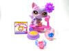 Littlest Pet Shop Rare Purple Deco Walking Cat with accessories authentic