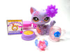 Littlest Pet Shop Rare Purple Deco Walking Cat with cute accessories authentic My Cute Cheap Store