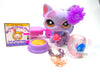 Littlest Pet Shop Rare Purple Deco Walking Cat with cute accessories authentic My Cute Cheap Store